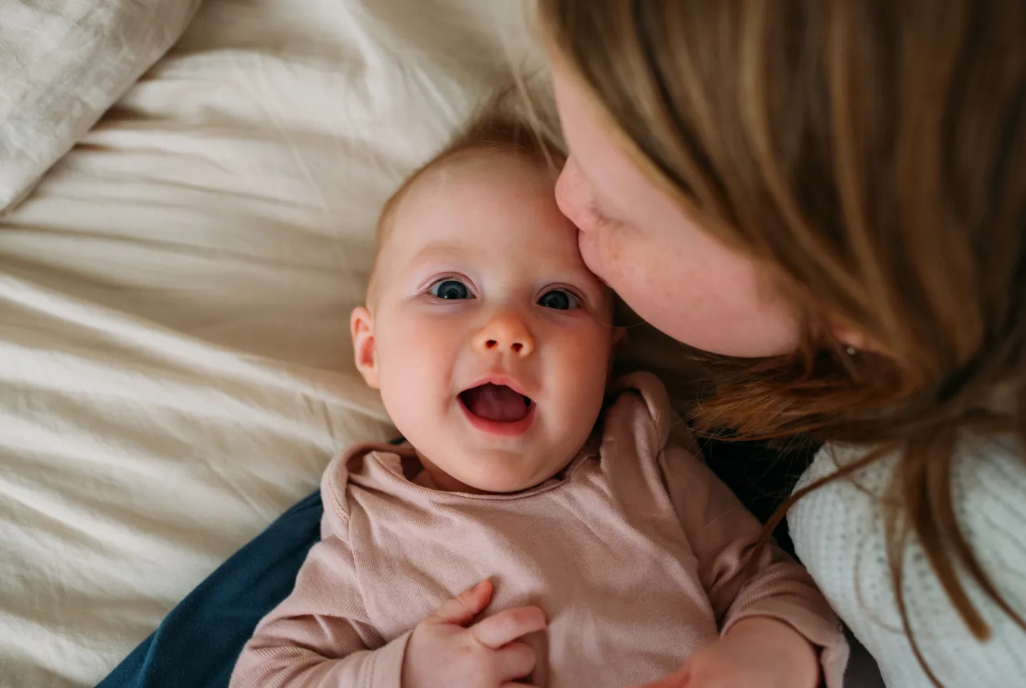 A joyful family moment.