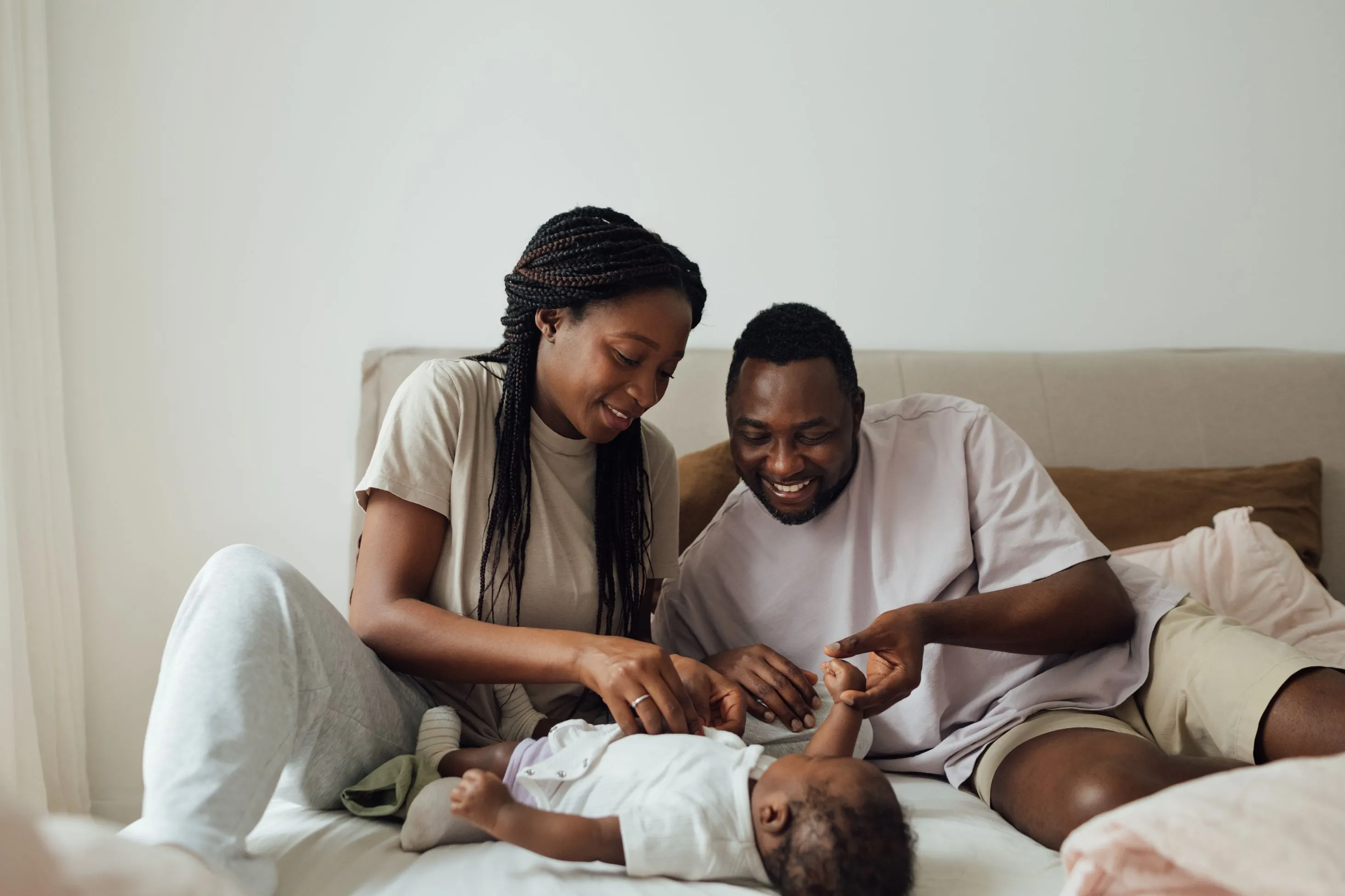 A joyful family moment.